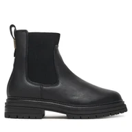 Botki damskie - Sztyblety Tommy Hilfiger FW0FW08771 Czarny - miniaturka - grafika 1