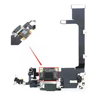 Gniazdo złącze ładowania + mikrofon do iPhone 11 Pro (Black) - Części serwisowe do telefonów - miniaturka - grafika 1