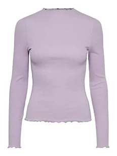 PIECES Damska koszulka PCOMILLA LS Tee NOOS BC T-shirt, fioletowa, S - Koszulki i topy damskie - miniaturka - grafika 1