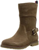 Kozaki damskie - Tommy Hilfiger Anna 10B dziewczęce kozaki z półcholewką, brązowy - Braun Cub 219-26 EU - miniaturka - grafika 1