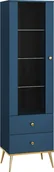 Witryny - ML Meble Witryna wysoka BLU granatowa ML MEBLE - miniaturka - grafika 1