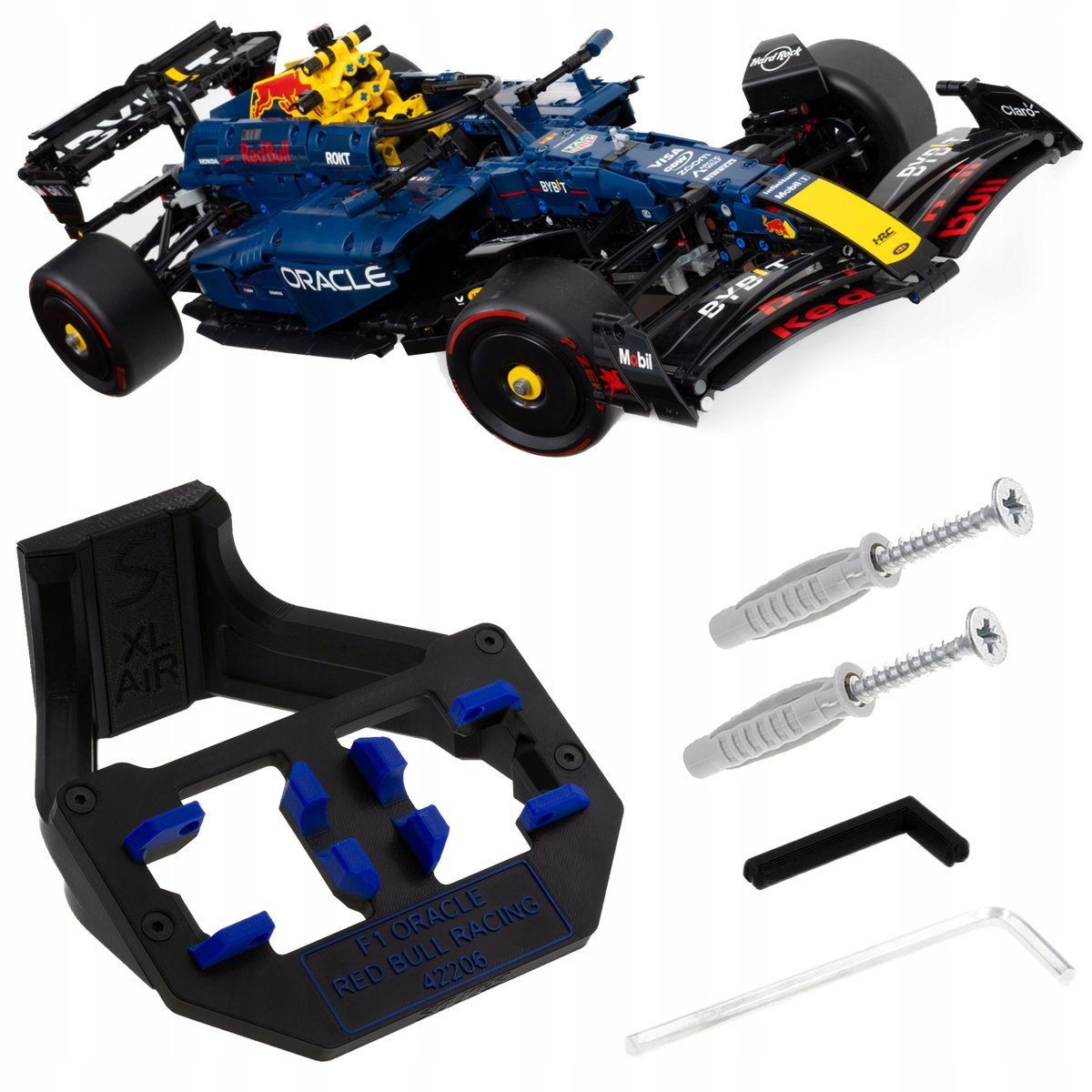 F1 Oracle Red Bull Racing RB20 - 42206 Uchwyt na ścianę na LEGO formułę