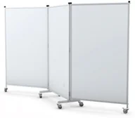 Meble i wyposażenie gabinetów medycznych - PJ3PC.210 parawan lekarski 3-skrzydłowy PC zmywalny na kółkach - miniaturka - grafika 1