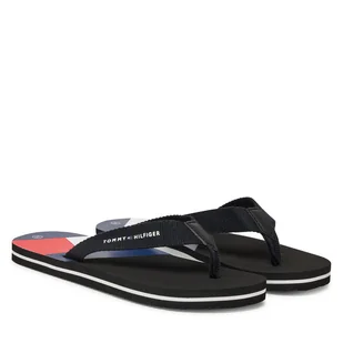 Japonki Tommy Hilfiger T3X8-33908-0058 S Czarny - Buty dla chłopców - miniaturka - grafika 1
