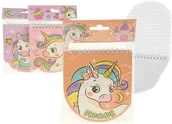 Notesy i bloczki - Notesik z jednorożcem 14x12cm MIX - miniaturka - grafika 1