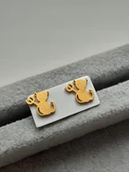 Kolczyki - DELIKATNE KOLCZYKI WKRĘTKI DIABEŁ DIABEŁKI ZŁOTA STAL - miniaturka - grafika 1