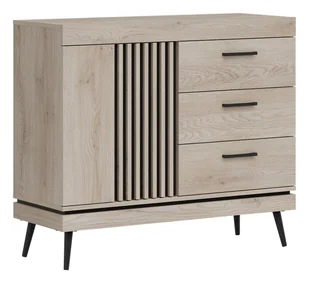 Komoda Mati Mi03 1D3S Dąb Cremona Cotta / Czarny - Komody - miniaturka - grafika 1