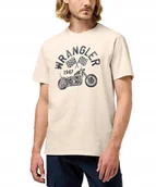 Koszulki męskie - T-shirt Wrangler AMERICANA TEE 112357379 Vintage White XXL - miniaturka - grafika 1