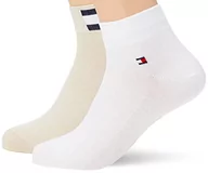 Skarpetki męskie - Tommy Hilfiger Męska flaga Quarter (2 sztuki), beżowy - miniaturka - grafika 1