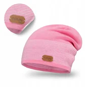 Czapki dla dzieci - Czapka Zimowa Dziecięce Różowa Uniwersalna dla Dziewczynki PaMaMi Smerfetka - miniaturka - grafika 1