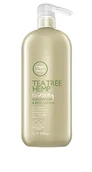 Balsamy i kremy do ciała - Tea Tree Hemp Restoring Conditioner & Body Lotion – mleczko do włosów z ekstraktem z konopi, odżywka i krem 2 w 1, do wszystkich rodzajów włosów i skóry, 1000 ml - miniaturka - grafika 1