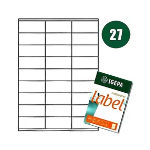 Igepa 70*32mm etykiety (100ark.) - Etykiety do drukarek - miniaturka - grafika 1