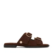 Klapki i japonki damskie - Klapki U.S. Polo Assn. EO-KATYA001W/6S1 Brązowy - miniaturka - grafika 1