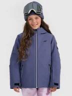 Kurtki i płaszcze dla dziewczynek - 4F Kurtka snowboardowa membrana 8000 dziewczęca - granatowa 122 (6-7 lat) - miniaturka - grafika 1