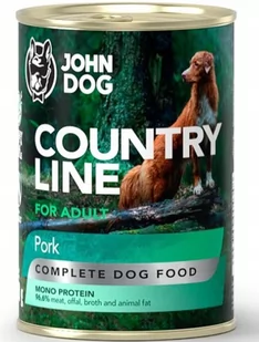 JohnDog Country Adult wieprzowina 400g - Mokra karma dla psów - miniaturka - grafika 1
