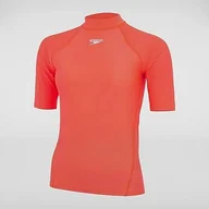 Koszulki i topy damskie - Speedo Damski top surfingowy z krótkim rękawem, czerwony, S - miniaturka - grafika 1