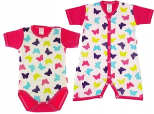 BODY Kr RAMPERS Kr Zestaw MOTYLKI r 74 KLEKLE - Rampersy - miniaturka - grafika 1