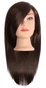 Efalock, główka treningowa Emotion Dina, włosy naturalno-syntetyczne, brązowe, 35cm - Główki treningowe - miniaturka - grafika 1