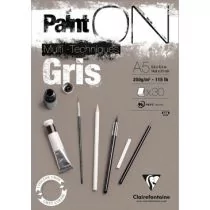 Clairefontaine Szkicownik Paint On Gris A5 250 gsm 30 kartek - Szkolne artykuły papiernicze - miniaturka - grafika 1