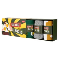 Skarpetki męskie - Skarpetki męskie kolorowe SOXO piwo - 3 pary -40–45 - miniaturka - grafika 1