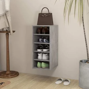 Szafka na buty beton szara 31,5x35x70 cm materiał drewnopochodny - Szafki na buty - miniaturka - grafika 1