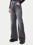 Spodnie damskie - G-Star Raw Jeansy Contor 3D D27690-D537 Szary Wide Leg - miniaturka - grafika 1
