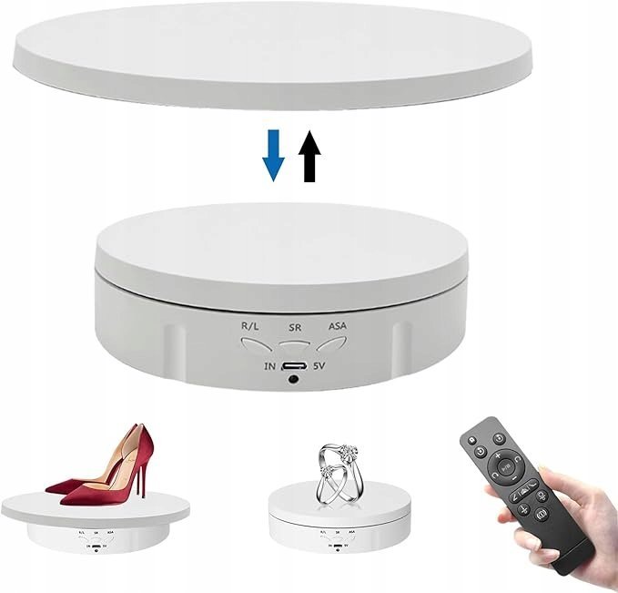 360° elektryczny obrotowy wyświetlacz talerz obrotowy gramofon z biżuterią