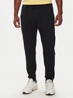 Spodnie sportowe męskie - Lacoste Spodnie dresowe XH0011R Czarny Regular Fit - miniaturka - grafika 1