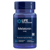 Układ nerwowy - Life Extension LIFE EXTENSION Melatonin 3mg (Melatonina) 60 kapsułek wegetariańskich - miniaturka - grafika 1