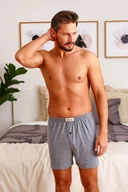 Majtki męskie - Szare bokserki męskie - miniaturka - grafika 1