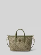 Torebki damskie - Torba z uchwytem i aplikacjami ze skóry - miniaturka - grafika 1