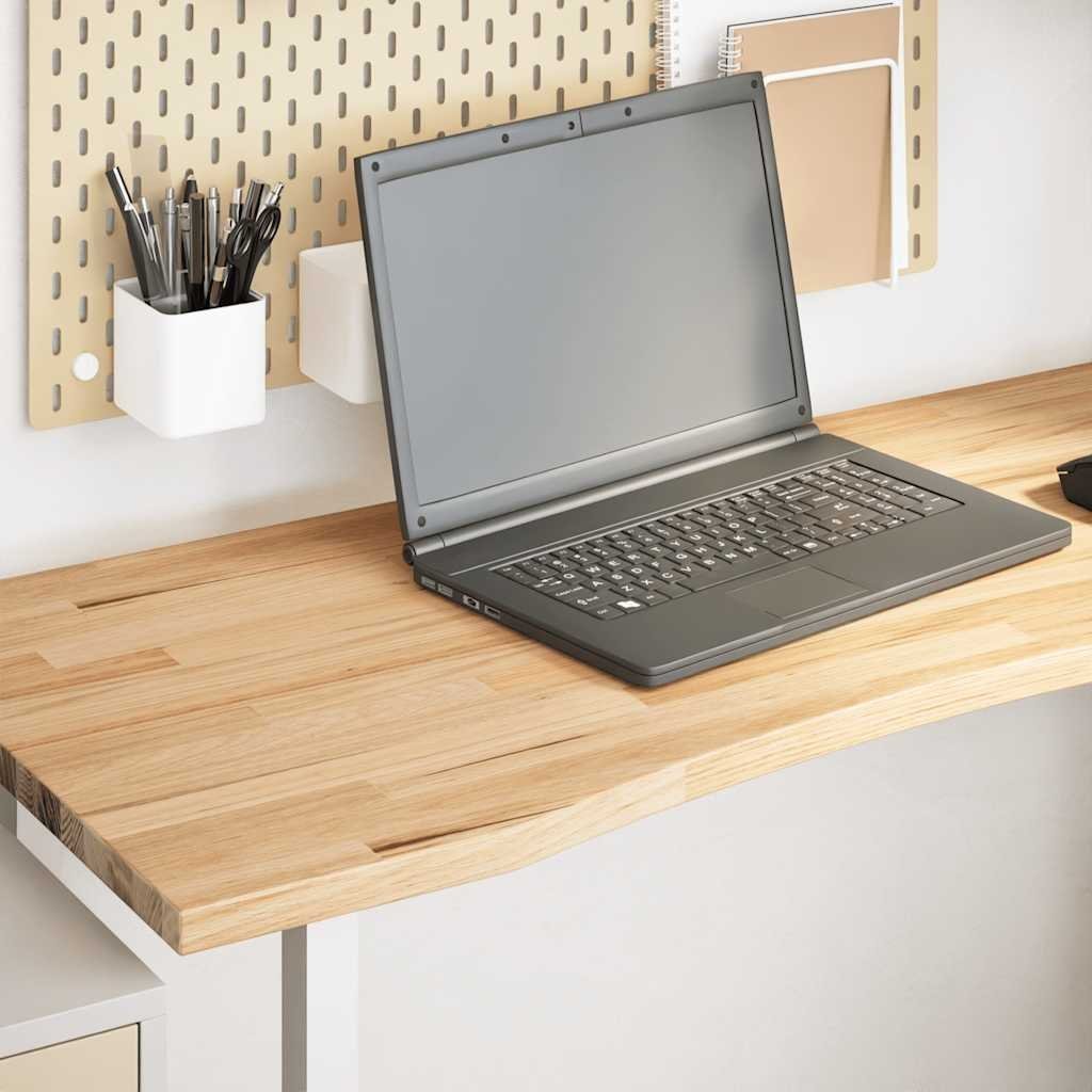 vidaXL vidaXL Blat biurka, surowe, 120x50x2,5 cm, lite drewno dębowe