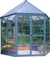 Szklarnie ogrodowe - Palram - Canopia Aluminiowa szklarnia Oasis Antracyt 267 cm - miniaturka - grafika 1
