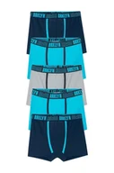 Majtki damskie - bonprix Bokserki z miękką bawełną (5 par) niebieski - miniaturka - grafika 1