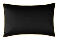 Pościel - Poszewka satynowa SAN ANTONIO czarna ze złotą lamówką 50x70 MARO HOME - miniaturka - grafika 1