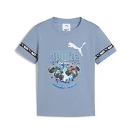 Odzież sportowa dziecięca - Koszulka dziecięca PUMA × HOT WHEELS™ MONSTER TRUCKS PUMA Cool Blue - miniaturka - grafika 1