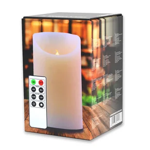 DecoKing - Świeczka LED- Wosk Naturalny + Pilot 12,5cm;7,5cm - Świece - miniaturka - grafika 1