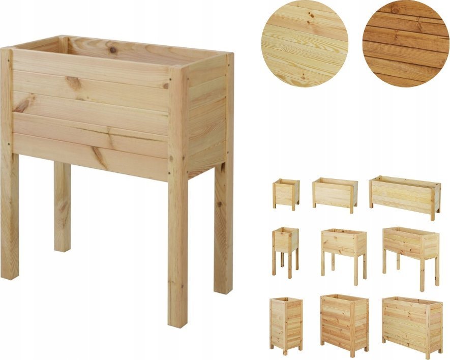 Wamar-Sosenka DREWNIANA DONICA SKRZYNIA BALKONOWA ERDES-5-2 NATURALNY DREWNO SOSNOWE