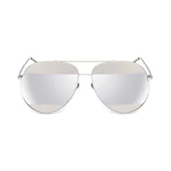 Okulary przeciwsłoneczne - OKULARY LUSTRZANE AVIATORY - SREBRNE OK88WZ3 - miniaturka - grafika 1