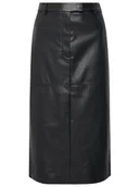 Spódnice - Calvin Klein Spódnica z imitacji skóry LV044D651G Czarny Regular Fit - miniaturka - grafika 1
