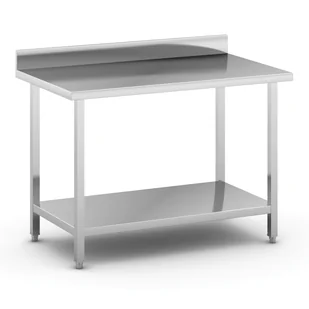 B2B Partner Stół roboczy ze stali nierdzewnej z półką, 1200 x 700 x 850 mm WT-C100811 - Stoły gastronomiczne - miniaturka - grafika 1