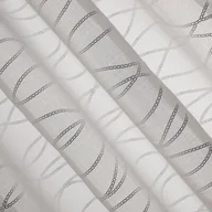 Firany - Firana Chic Chain Light biały+srebrny 140 x 270 cm przelotki - miniaturka - grafika 1