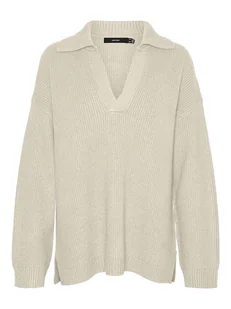 Vero Moda Sweter "Luna" w kolorze beżowym - Swetry damskie - miniaturka - grafika 1