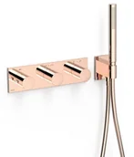 Baterie wannowe i prysznicowe - Bateria podtynkowa TRES B-system 24-K Różowe Złoto 30735401OP - miniaturka - grafika 1