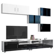 Szafki RTV - Szafka RTV Kuga MebloCross Dąb Artisan / Biały Połysk - miniaturka - grafika 1