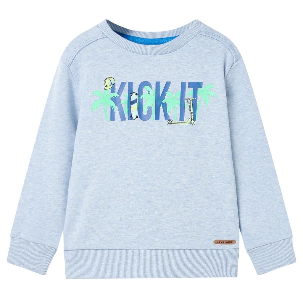 Bluza dziecięca, jasnoniebieski melanż, 104