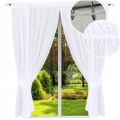 Firany - Firana gotowa gładka 240x300 firany białe łapacz snów firanki gładkie salon - miniaturka - grafika 1