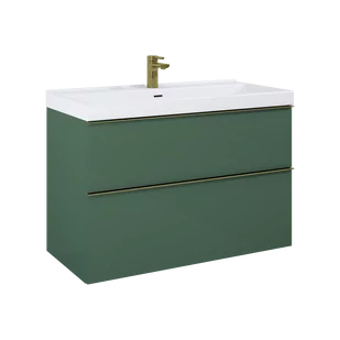 ELITA   LOOK 100 2S FOREST GREEN MATT PDW SZAFKA WISZĄCA 168562 - Szafki łazienkowe - miniaturka - grafika 1
