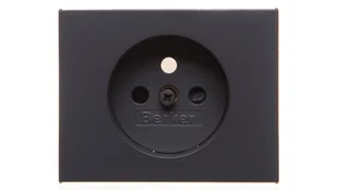 Berker K1 antracyt płytka do gniazda z uziemieniem z przesłonami B_3965757006 - Gniazdka elektryczne - miniaturka - grafika 2