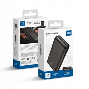BLUE STAR powerbank 20000 mAh 2.1A W2027 czarny - Powerbanki - miniaturka - grafika 1